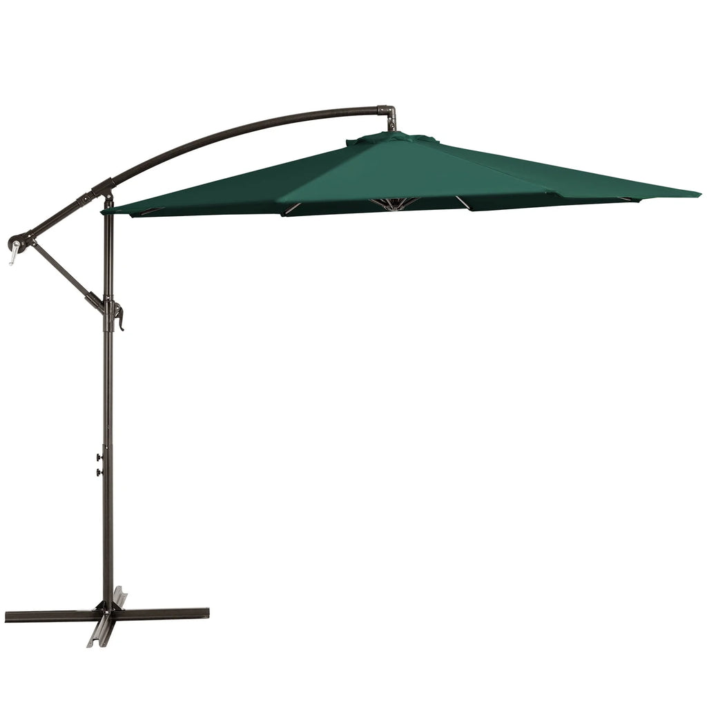10ft Offset Hanging Cantilever Patio Umbrella Navy Blue Q347