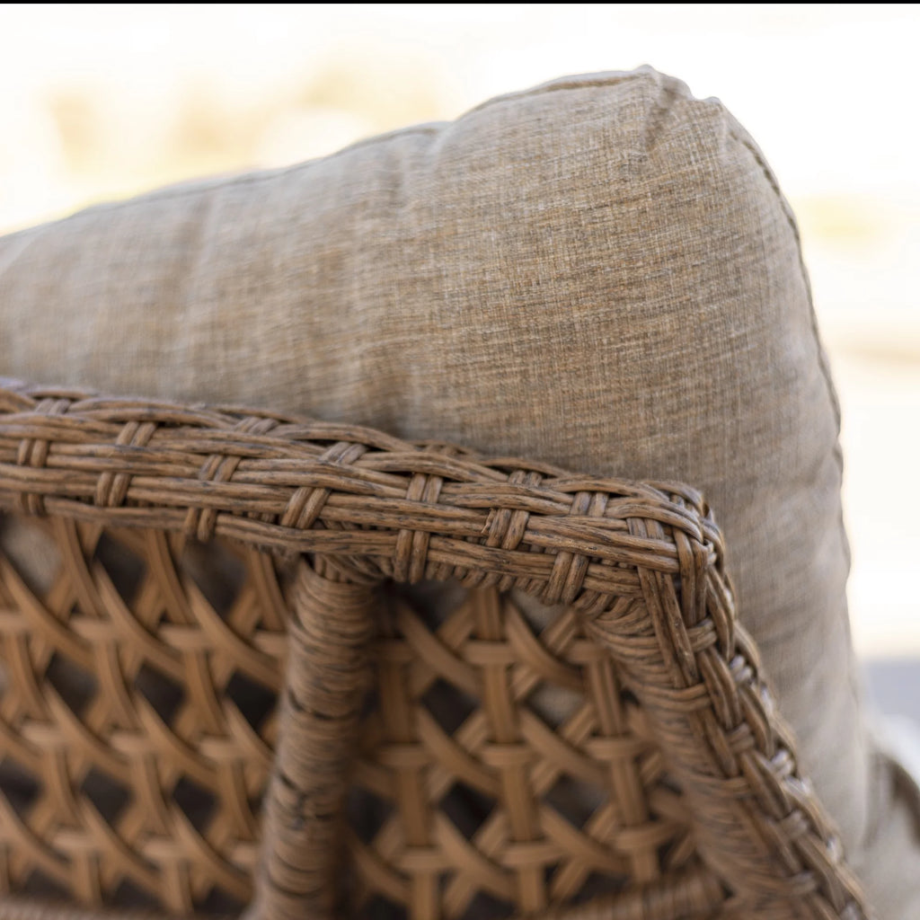 Outdoor Patio Papasan Chair Set with End Table O807851