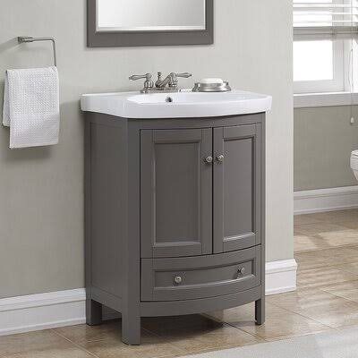 Ensemble De Meuble-Lavabo Simple 24,6 Po Gris Graphite O5343