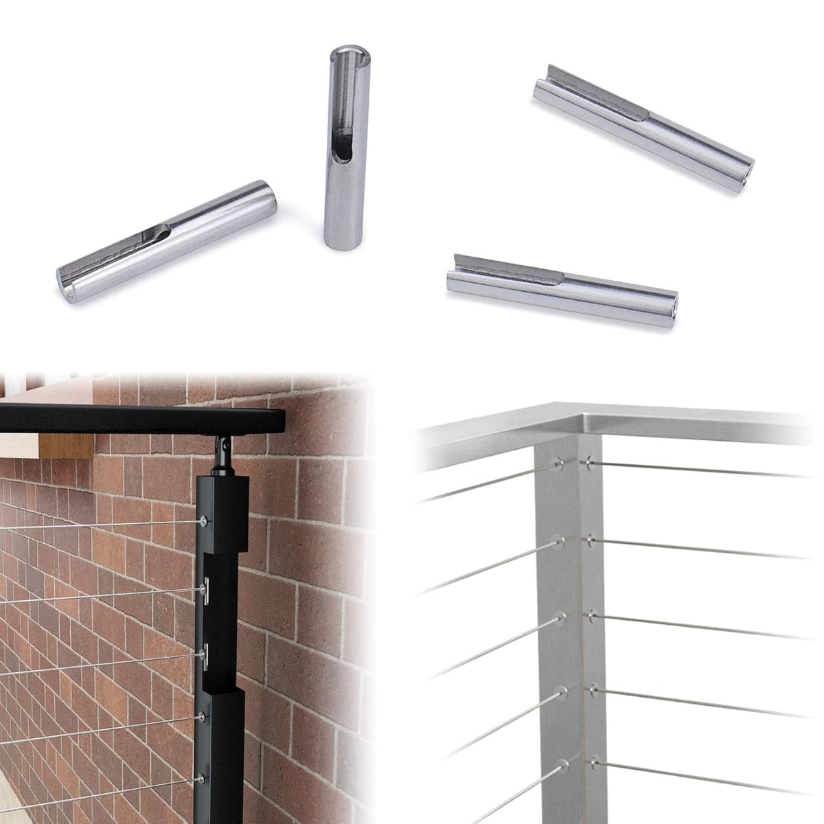 10Pack 1/8 Invisible Cable Railing Kit T316 Stainless Steel A127