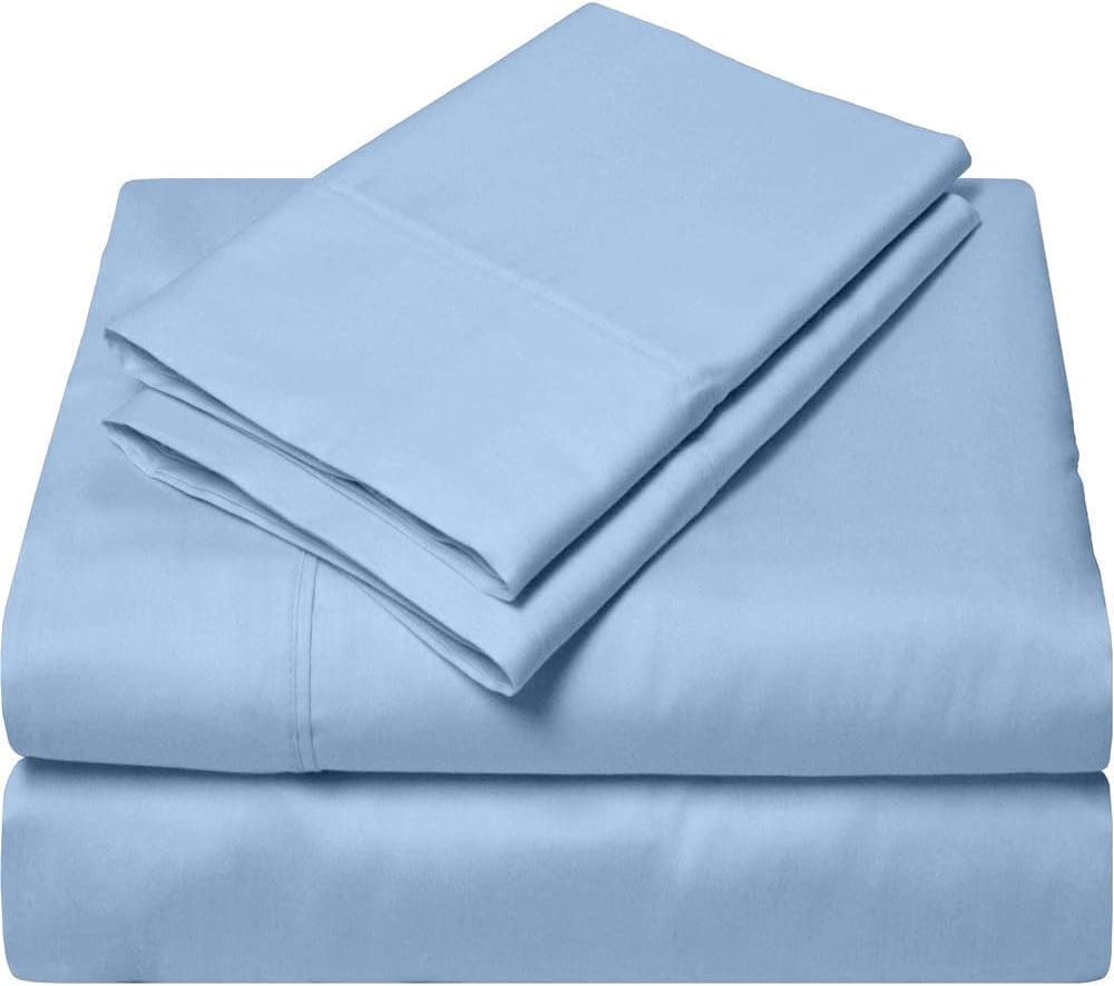 Mediterranean Blue Giza Cotton California King Size 16 Inches Extra Deep Pocket Bed Sheet Set A140750