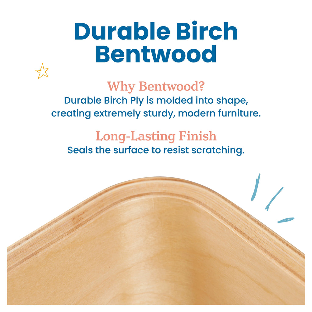 Bentwood Chair, 12in Seat Height, Natural, 2-Pack E82278