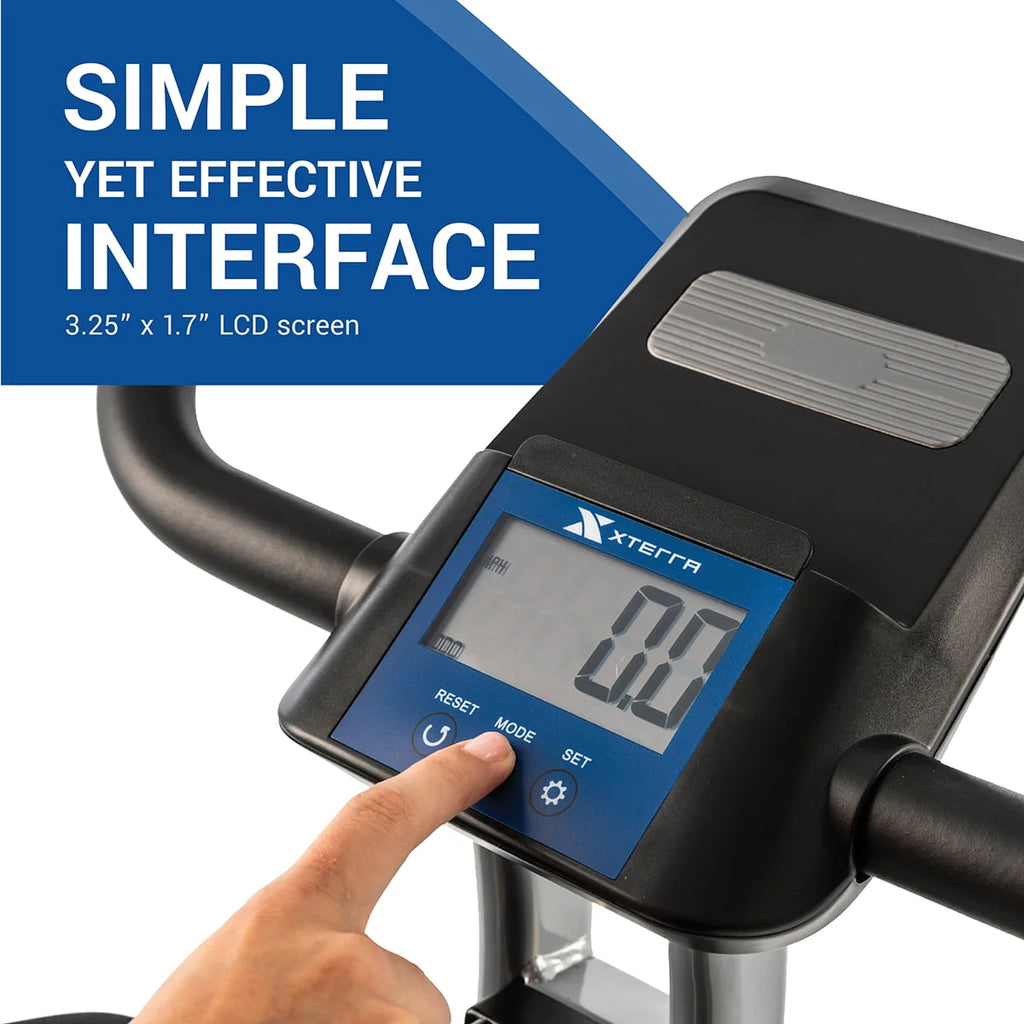 Compact Folding Stationary Bike with Padded Seat T3935