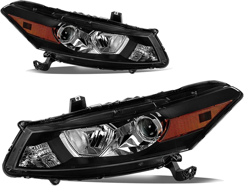 Headlight Assembly Replacement for 2008 to 2012 Honda Accord 2-Door Coupe Chrome Housing I996251