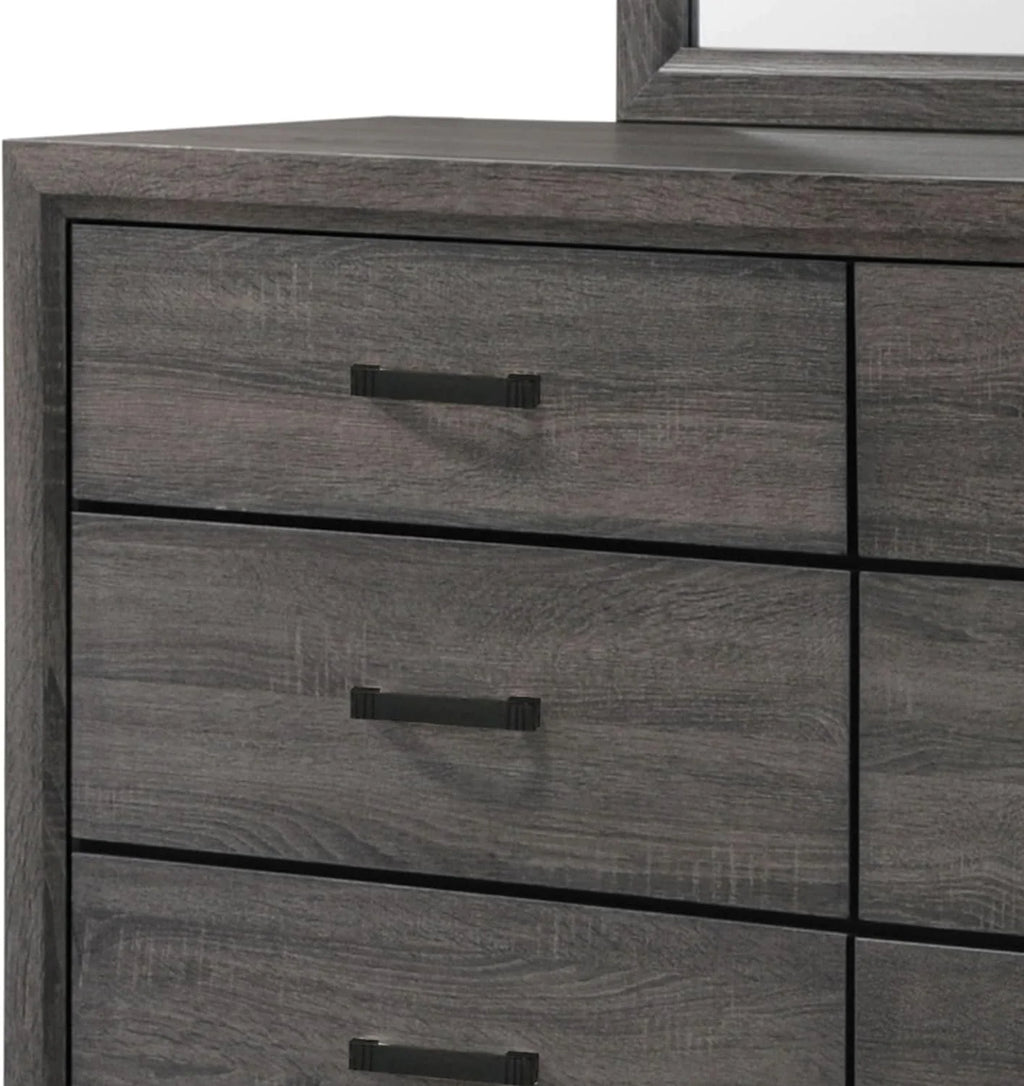 Wood Dresser & Mirror M5563