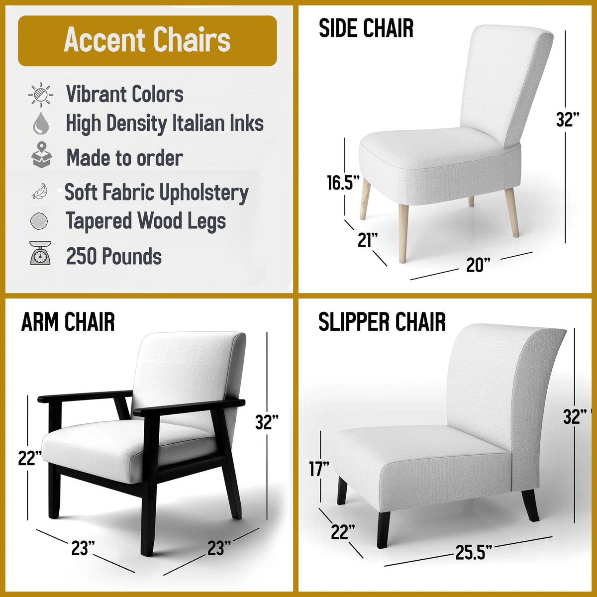 Upholstered Traditional Accent Chair W416