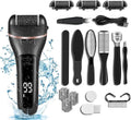 Black Rechargeable Waterproof Electric Callus Remover and Foot Polisher Pedicure Set X39934