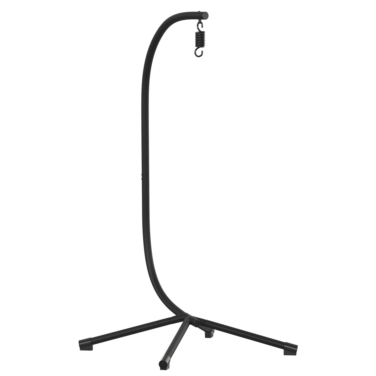 Black Powder Coated Steel Hanging Hammock Chair C-Stand with Spring Hook J247