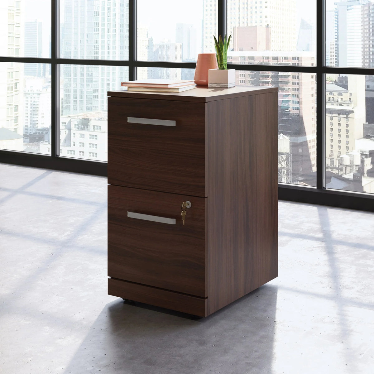 2 Drawer Engineered Wood Mobile File M3683