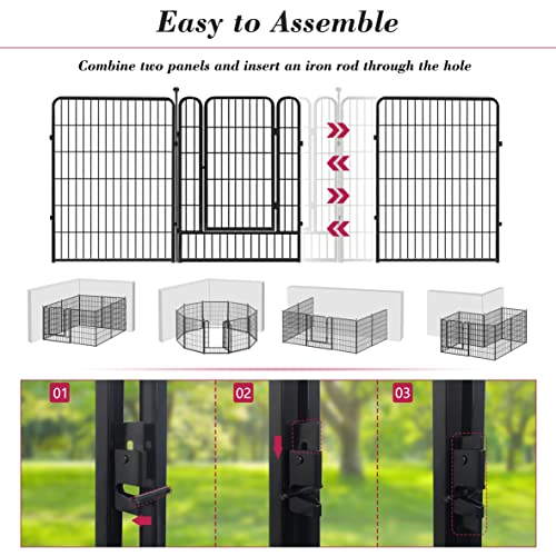 40 inch 8 Panels Heavy Duty Metal Dog Playpen with Door N996