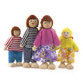 Wooden Dolls Playset Set of 4 People with Dog W5968