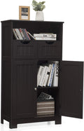 Grey Bathroom Floor Cabinet with Two Doors and Two Adjustable Drawers I793383