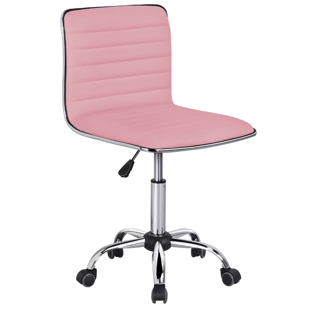 Pink Swivel Task Chair with Adjustable Height U4693