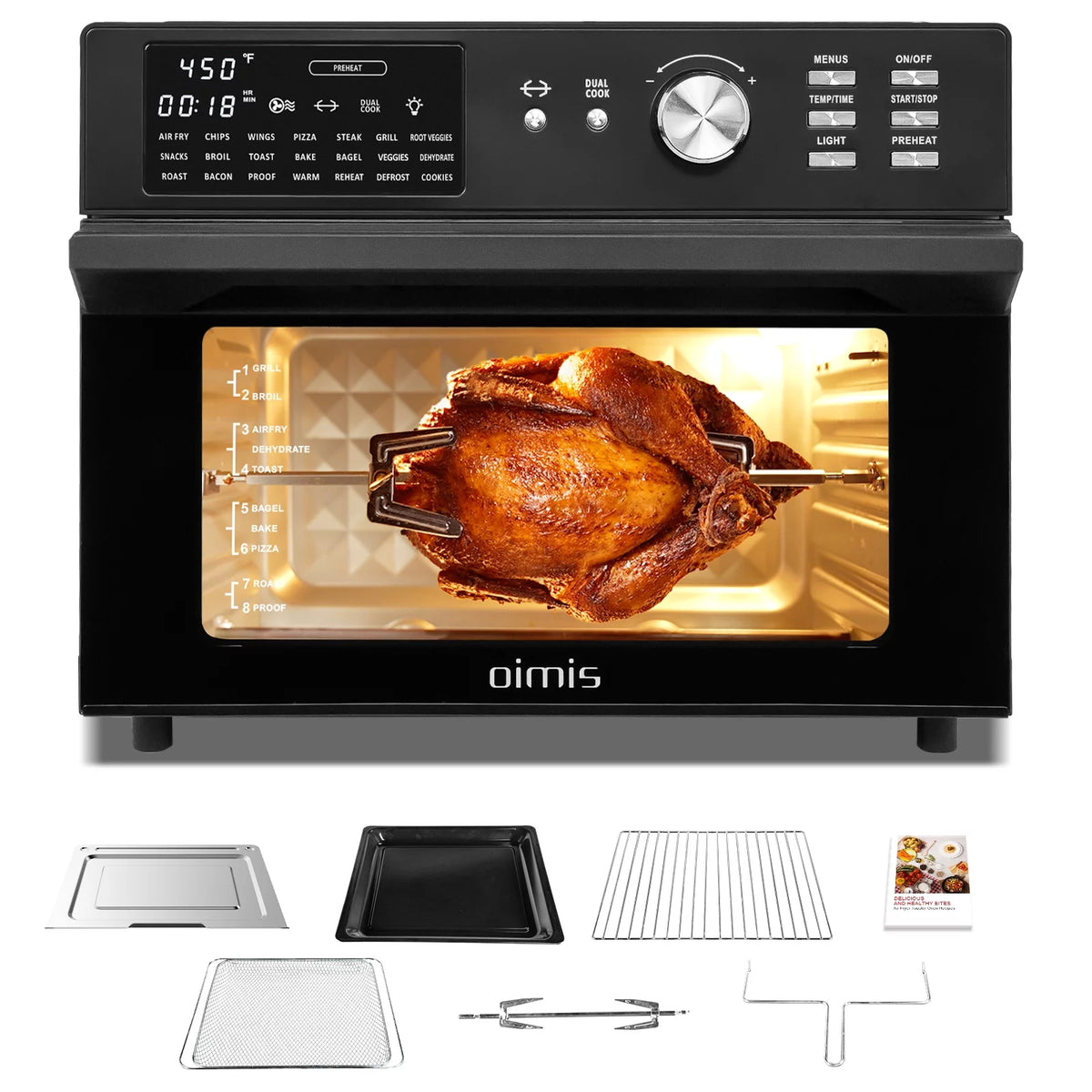 32QT 21 in 1 Air Fryer Toaster Oven Stainless Steel S56675