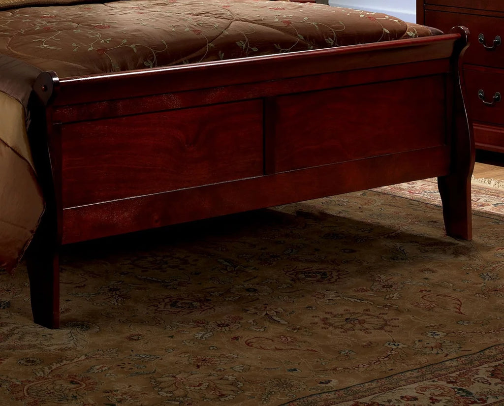 Queen Size Cherry Solidwood Sleigh Bed K749812