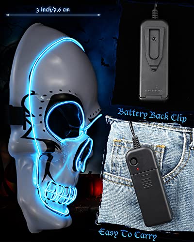 4 Pcs LED Light up Skull Mask E67281