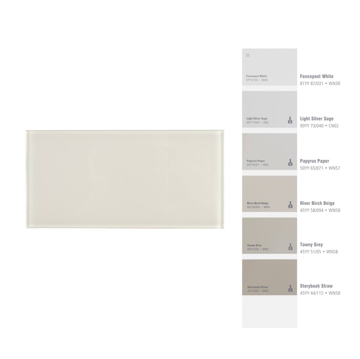Ivory Glass Peel & Stick Subway Tile Z7455