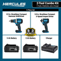 20V Brushless Cordless Hammer Drill and Impact Driver 2-Tool Combo Kit with 5 Ah Batteries and Charger G877
