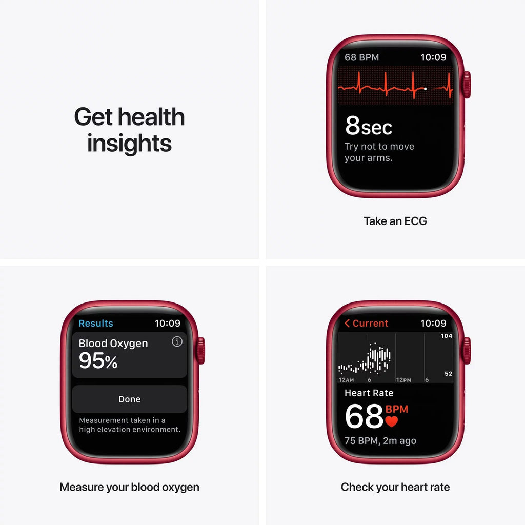 Red 45 mm Aluminum Case Smartwatch with Sport Band C34122