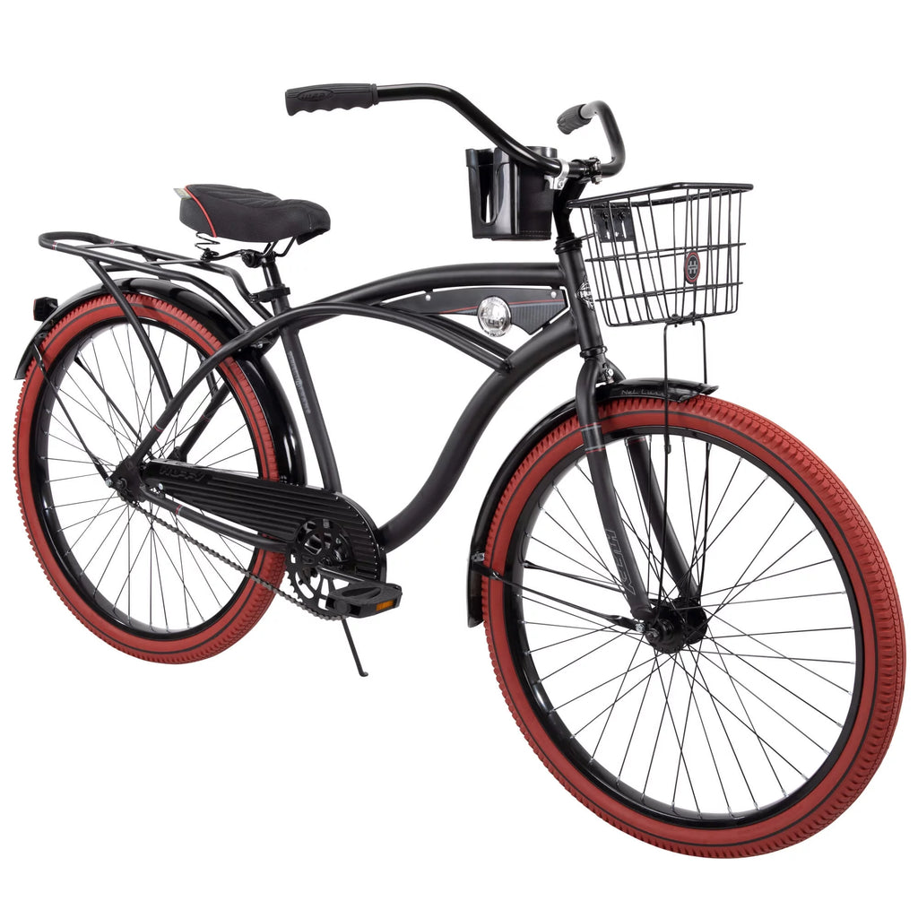 26" Matte Black Cruiser Bike J771334