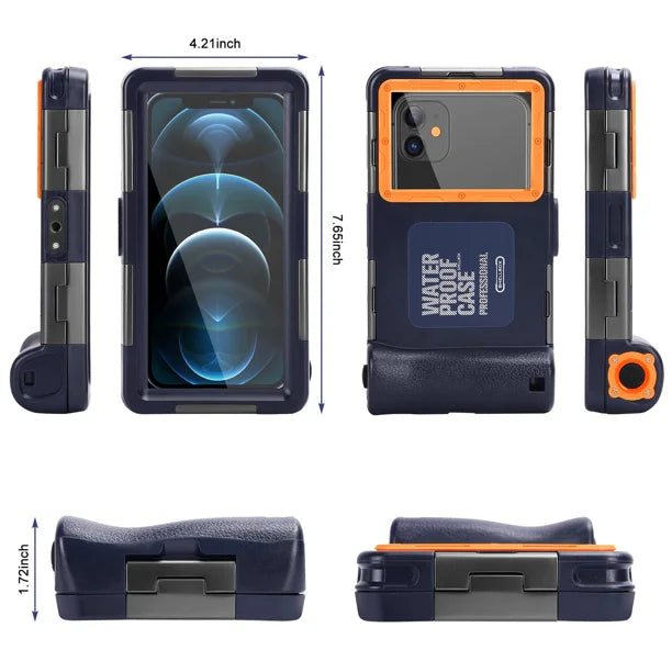 Waterproof Protective Case for Phones Up to 6.9 Inch with Lanyard A512
