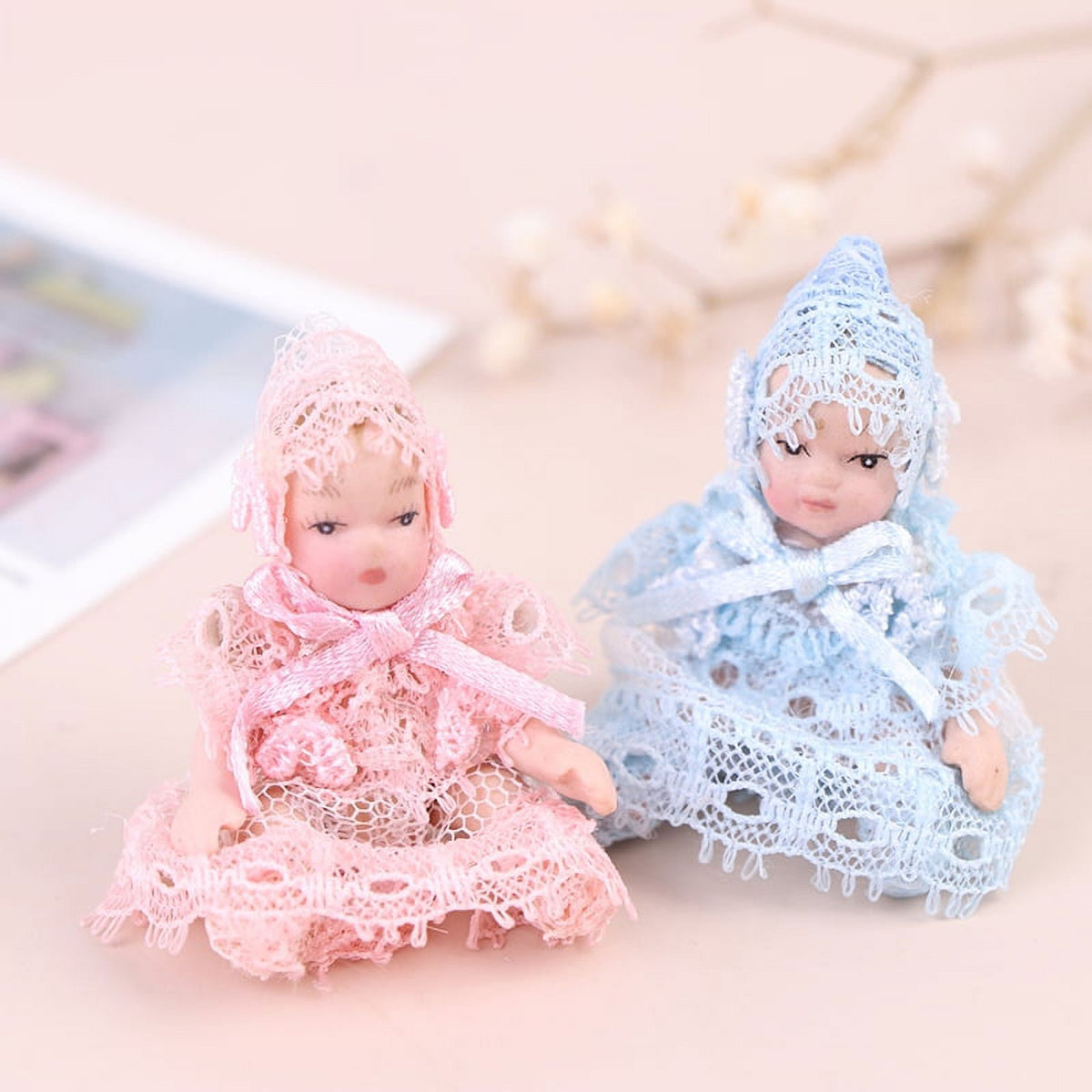 1:12 Dollhouse Miniature Baby Doll People Model Body Joints Moveable Doll R22357