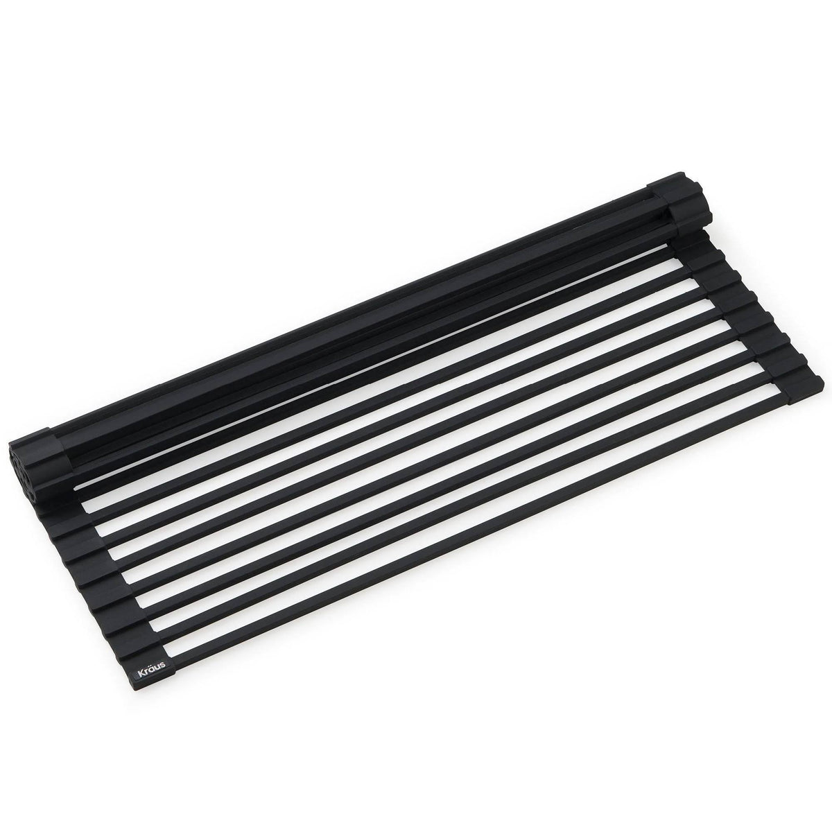 Matte Black Over Sink Roll-Up Dish Drying Rack B7802
