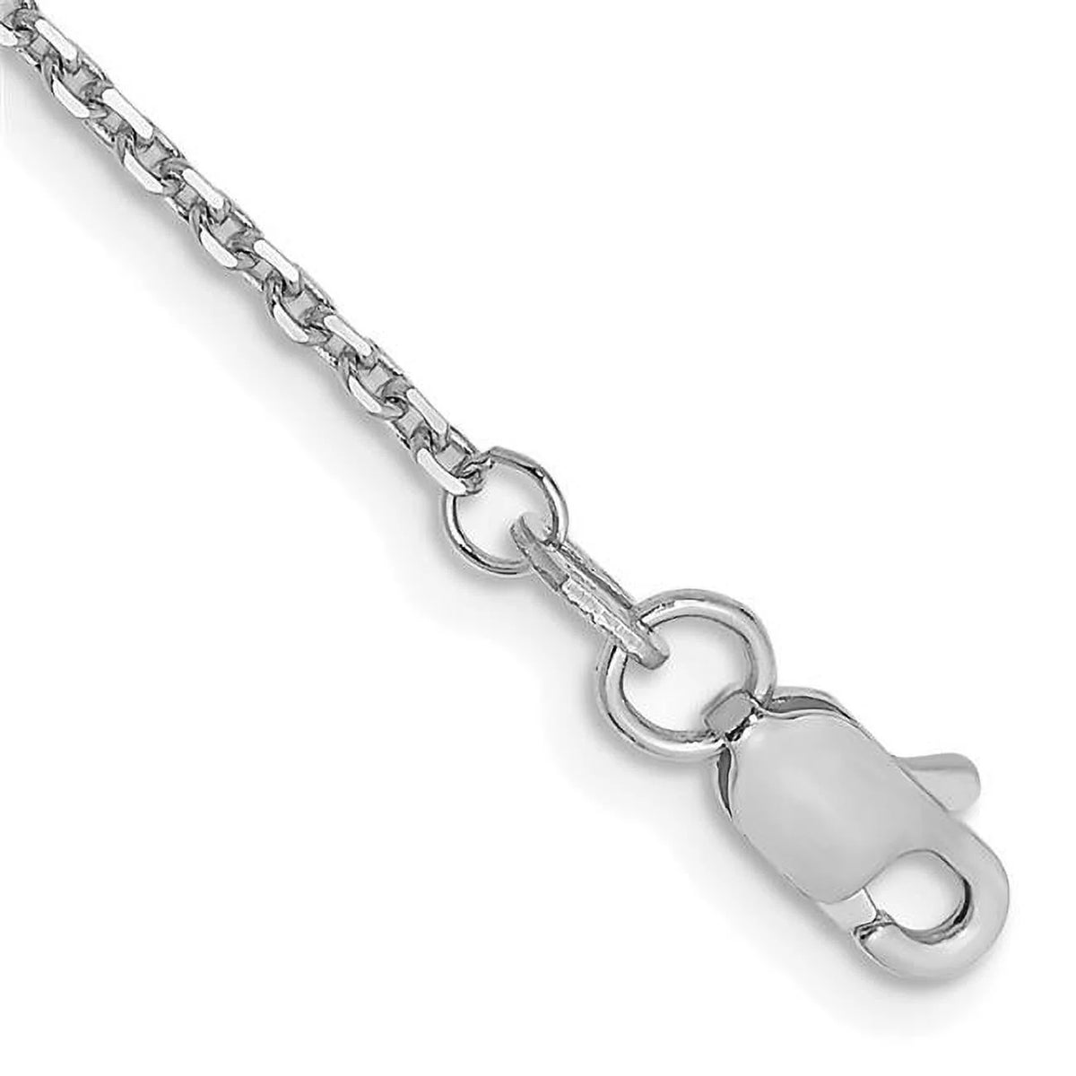 14 Karat White Gold 1.4mm Cable Chain Anklet Z1806