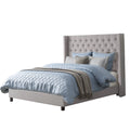 Tufted Fabric Wing Bed King O80731