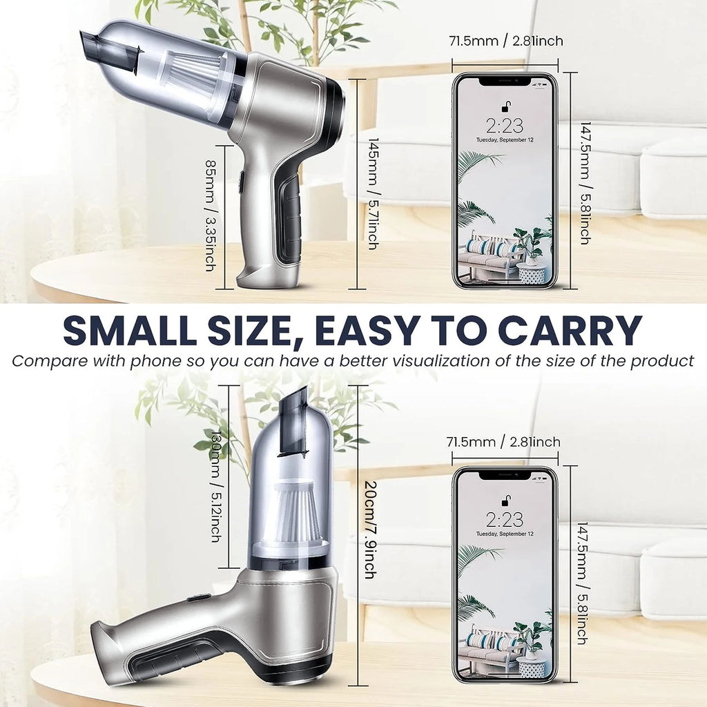 9000Pa 120W Wet and Dry Handheld Car Vacuum Cleaner W66859