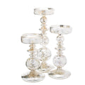 Mercury Bubble Pillar Candle Holder Set of 18 H65030