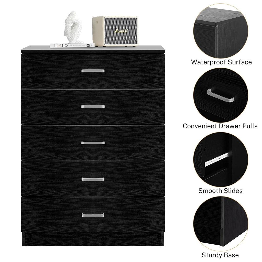 Rustic Brown 5 Drawer Dresser D6969