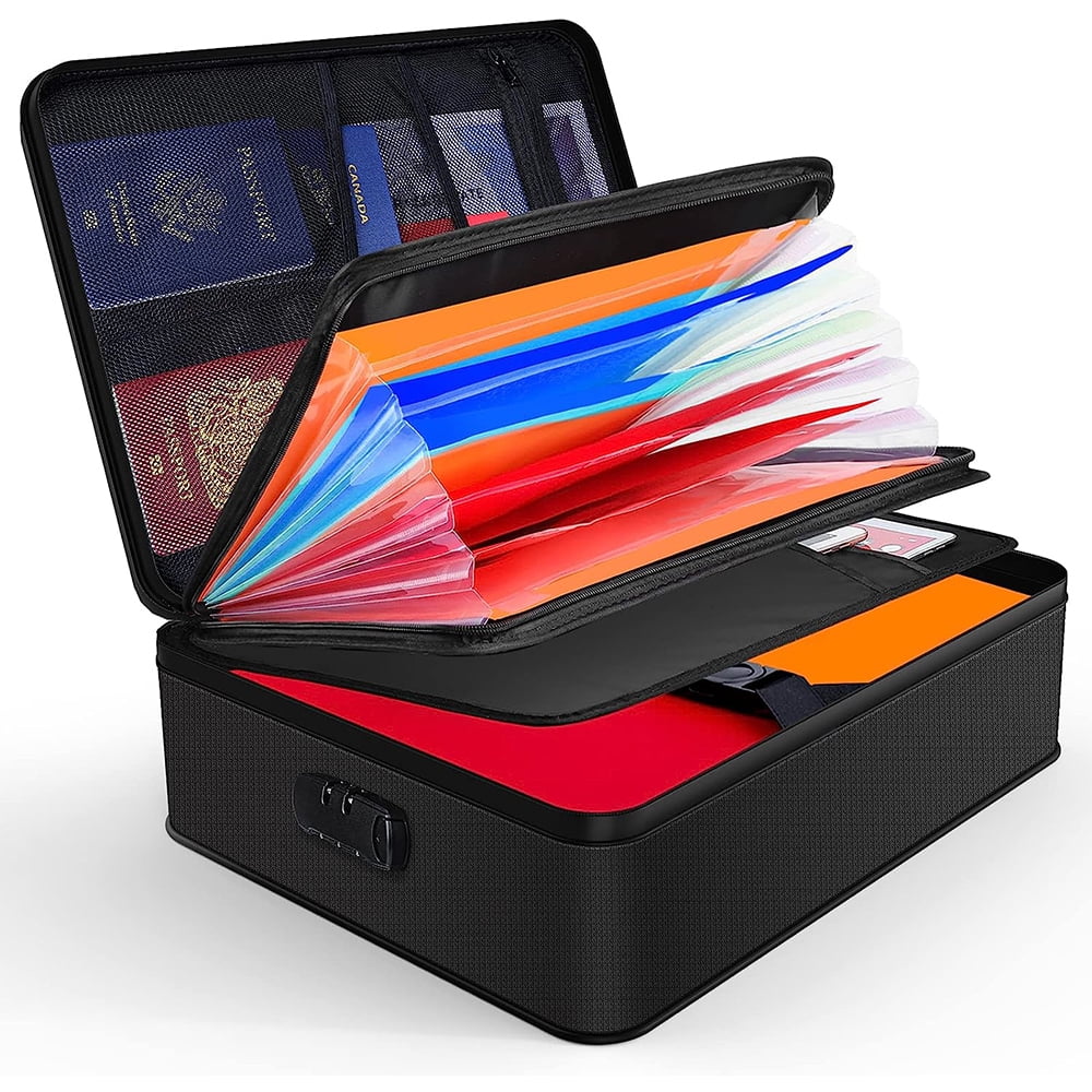Fireproof Waterproof Document Organizer Box with Lock U54077