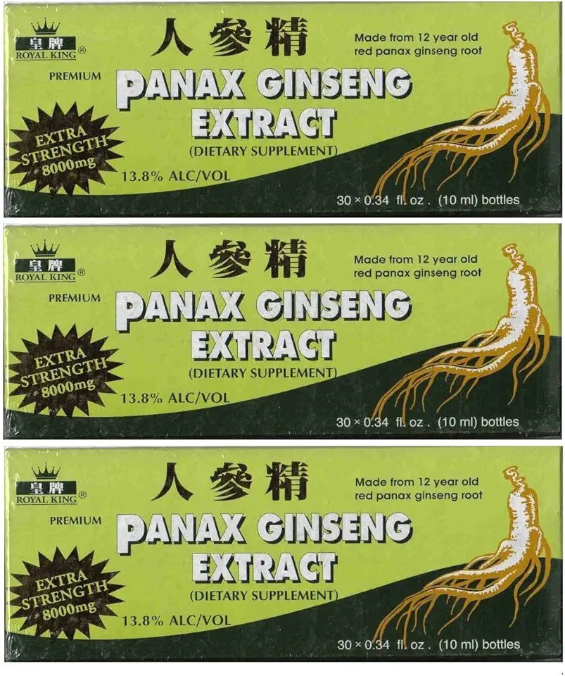 Panax Ginseng Extract 8000 mg 30 Vial 3 Boxes C40360