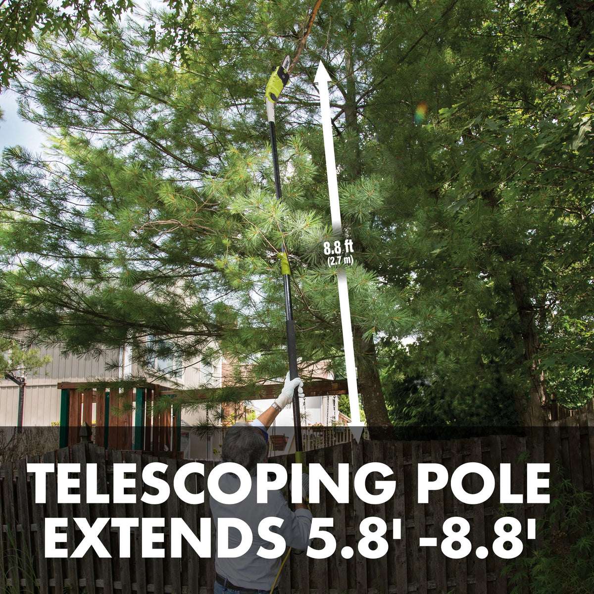 Electric 10-inch Telescoping Multi-Angle Pole Saw D276680
