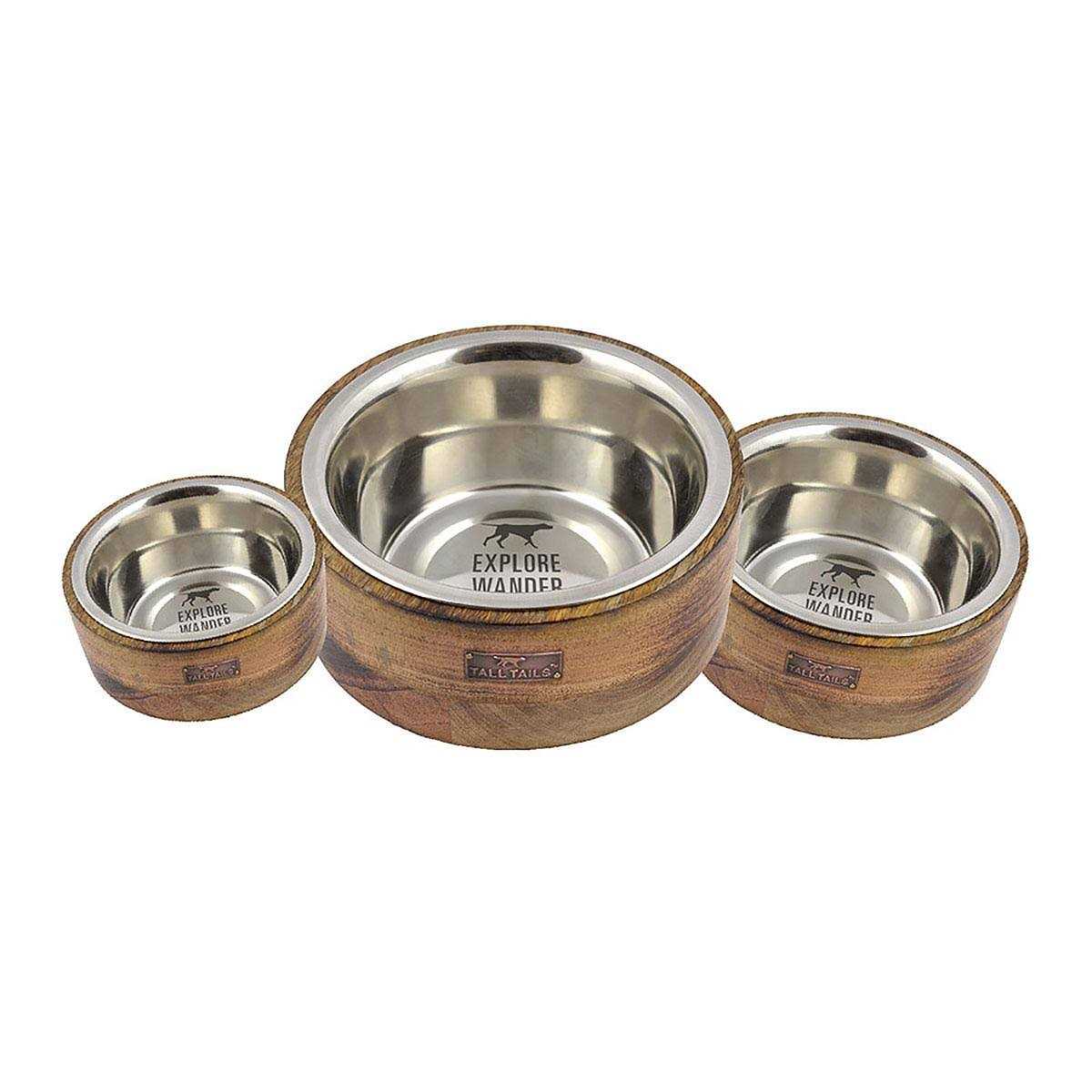Wood Dog Bowl M604