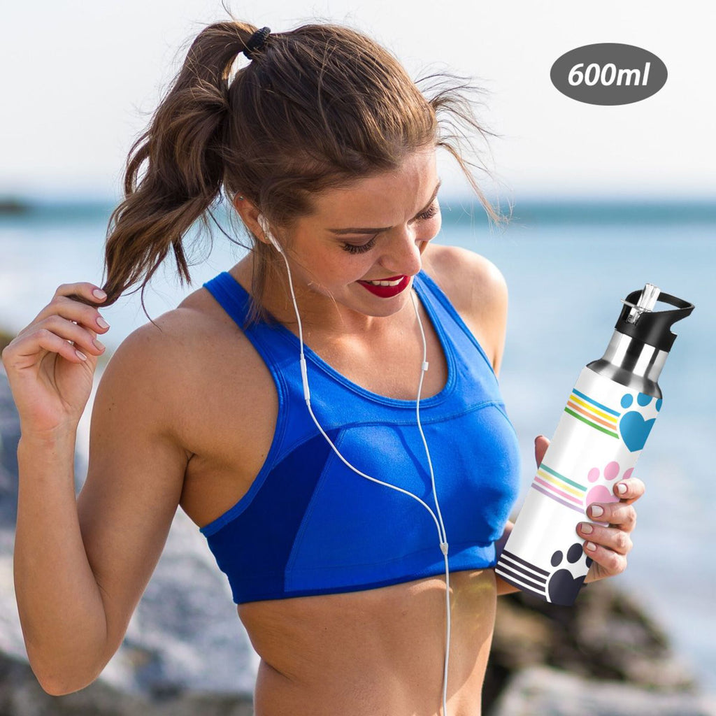 Stainless Steel Water Bottle with Straw Lid 20 OZ J6420
