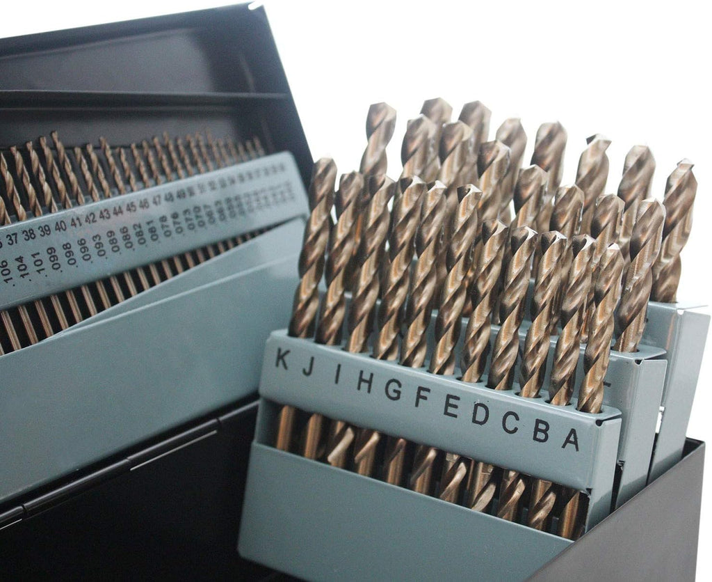 115 Pc Cobalt Drill Bit Set, 135 Deg Split Point, 1/16-1/2'' Z33626