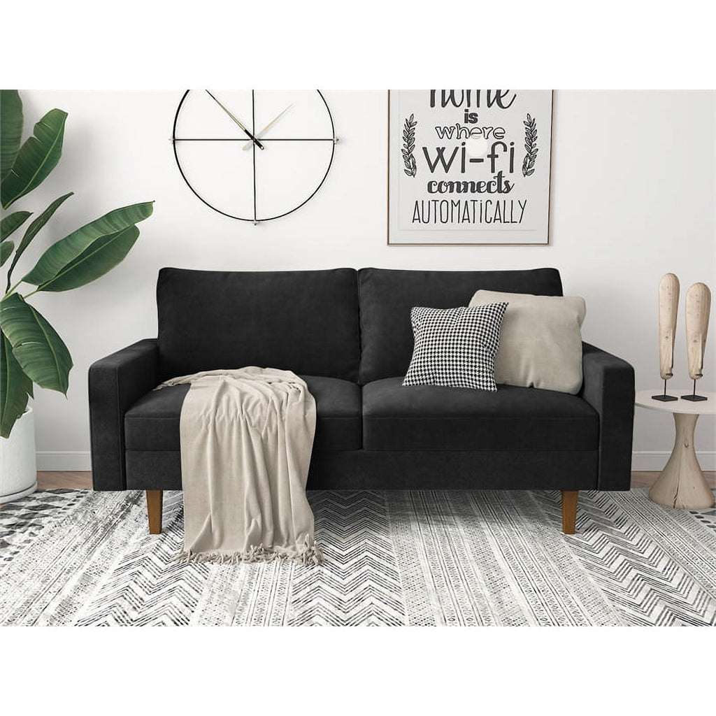Black Velvet Sofa E574