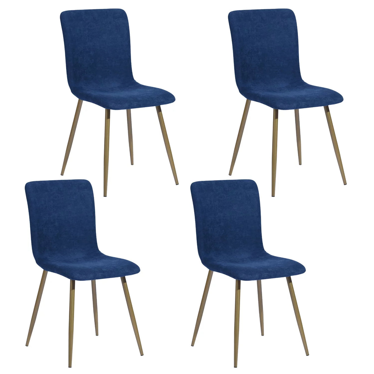 Navy Blue Velvet Dining Chairs Set of 4 J1965
