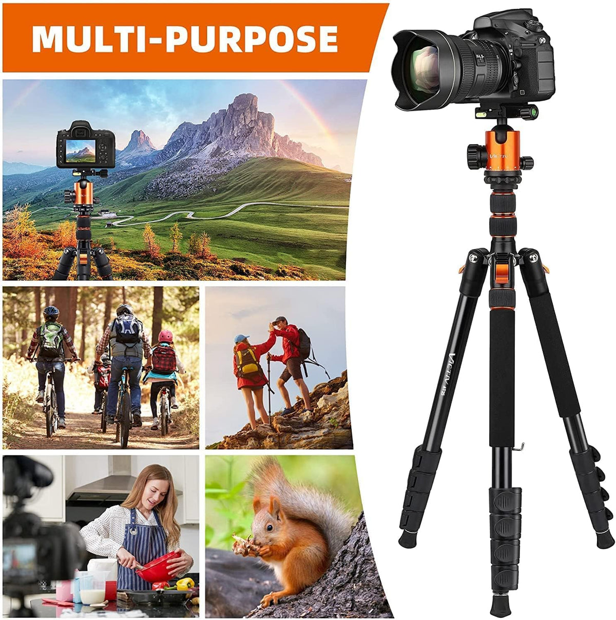 82 inches Aluminum Tripod with 360 Degree Ball Head, Pack of 2 X884