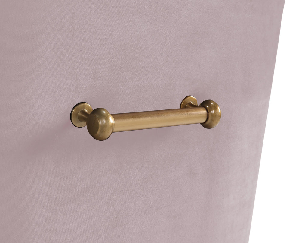 Blush Velvet Side Chair with Gold Legs I549
