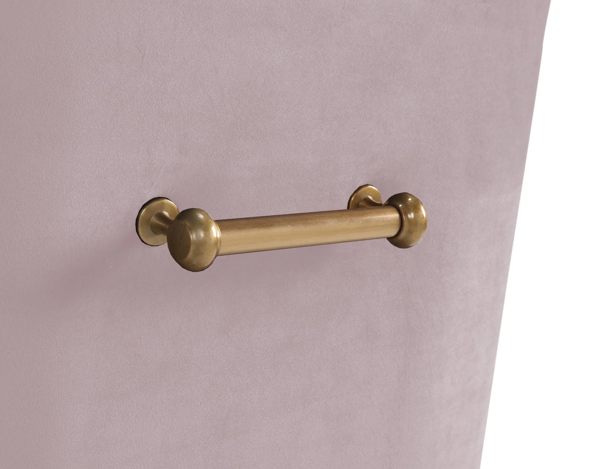 Blush Velvet Side Chair with Gold Legs I549