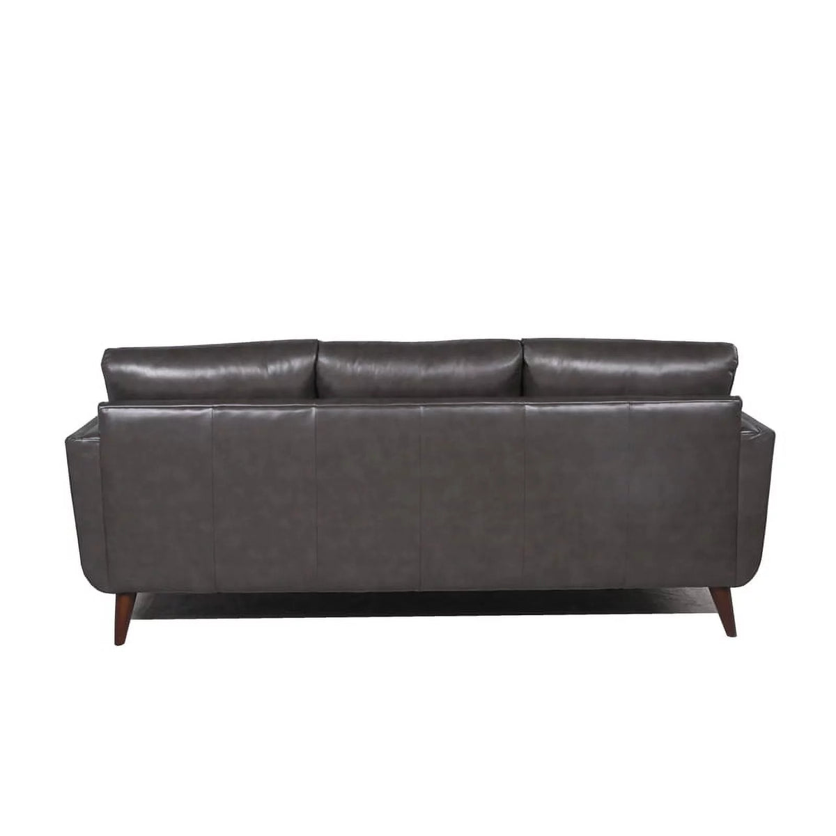 Mid-Century Leather Sofa in Gray I2501