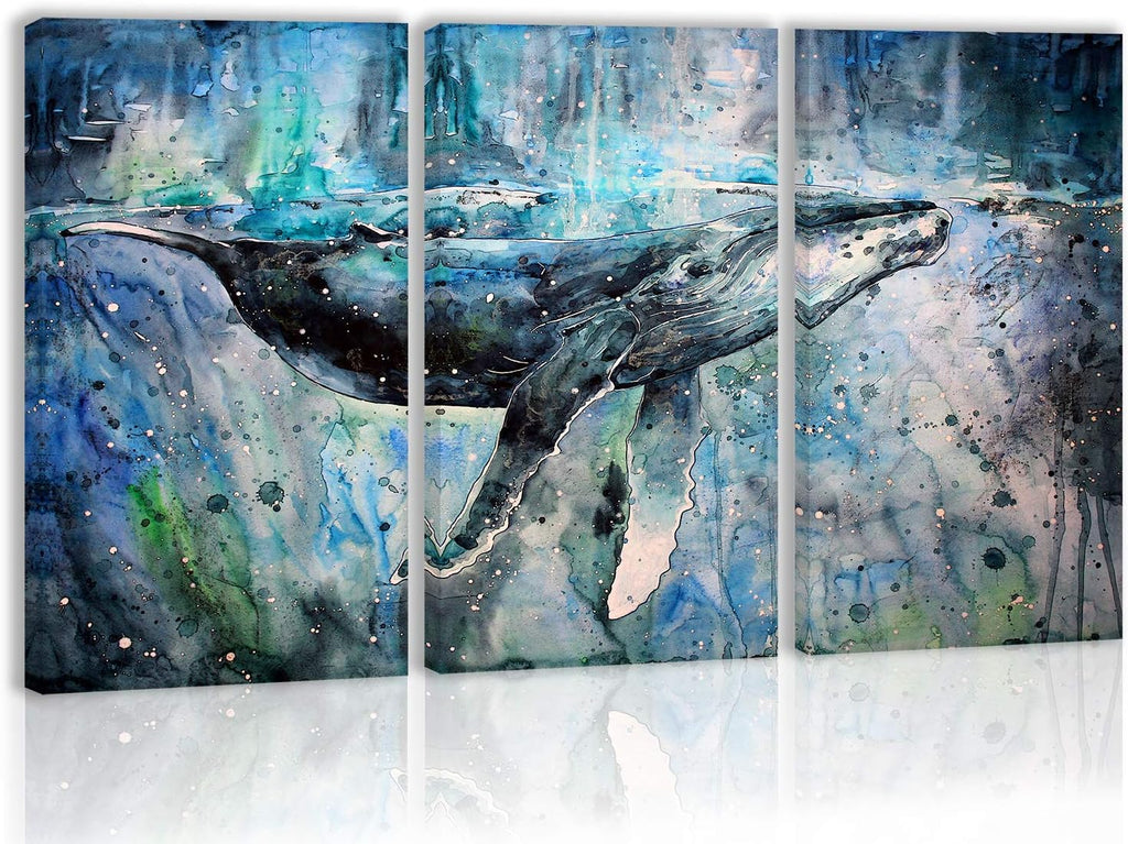 Blue Whale Canvas Painting Wall Art X8064