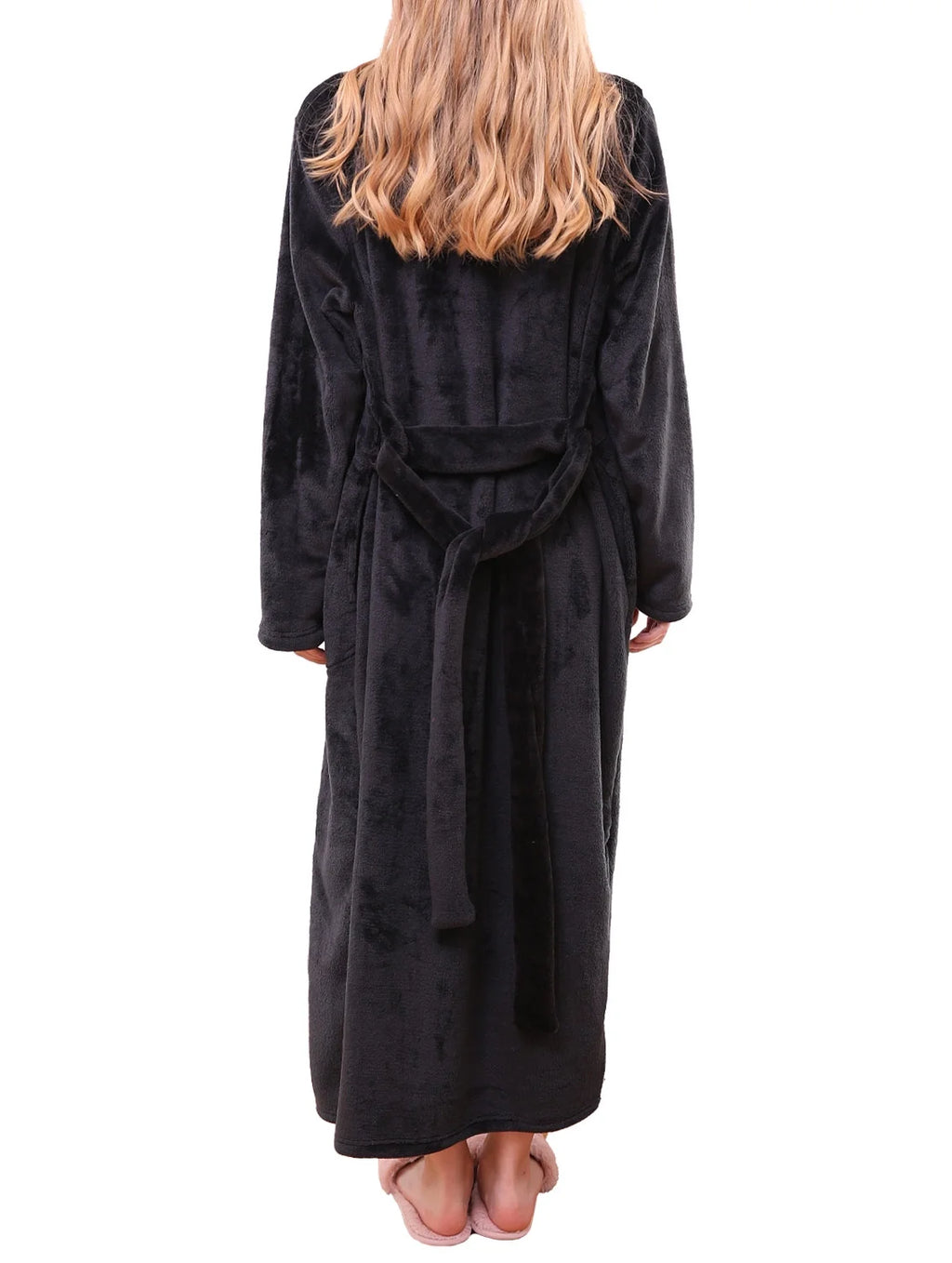 Maxi Length Soft Robe Pajama with Waist Tie J896773