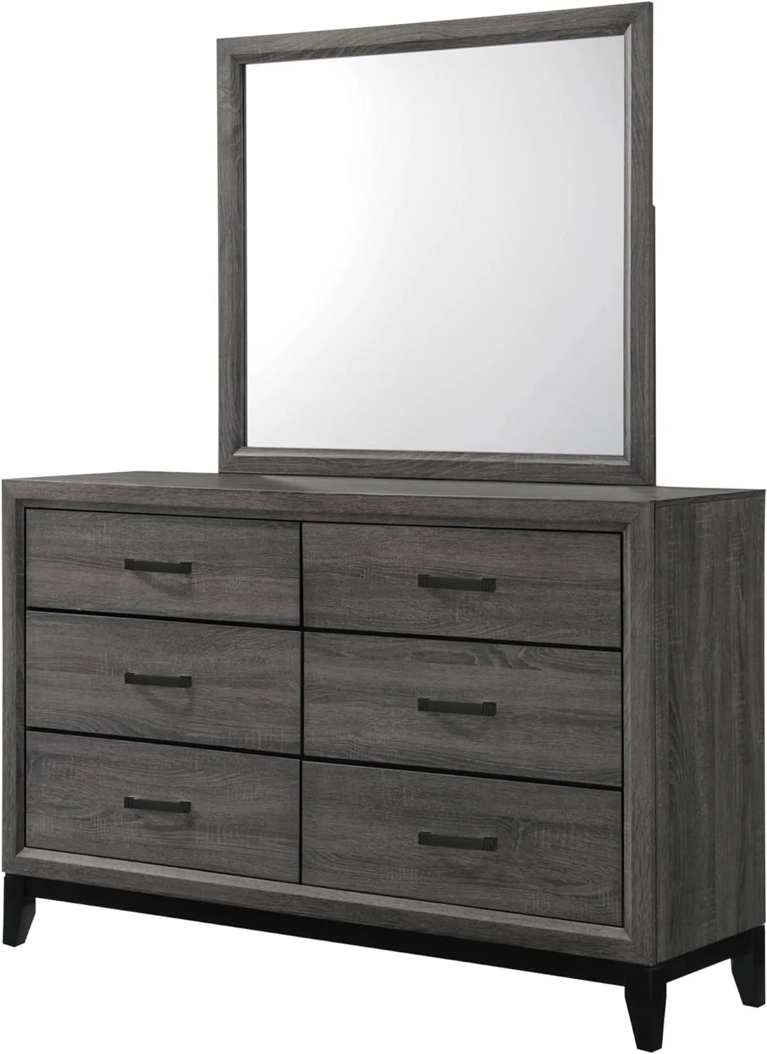 Wood Dresser & Mirror M5563