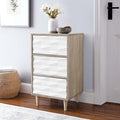 Oak White 3-Drawer Chest D6543
