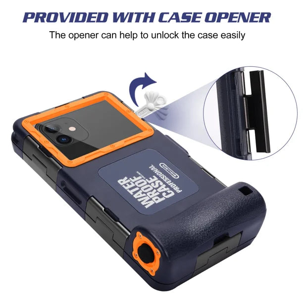 Waterproof Protective Case for Phones Up to 6.9 Inch with Lanyard A512