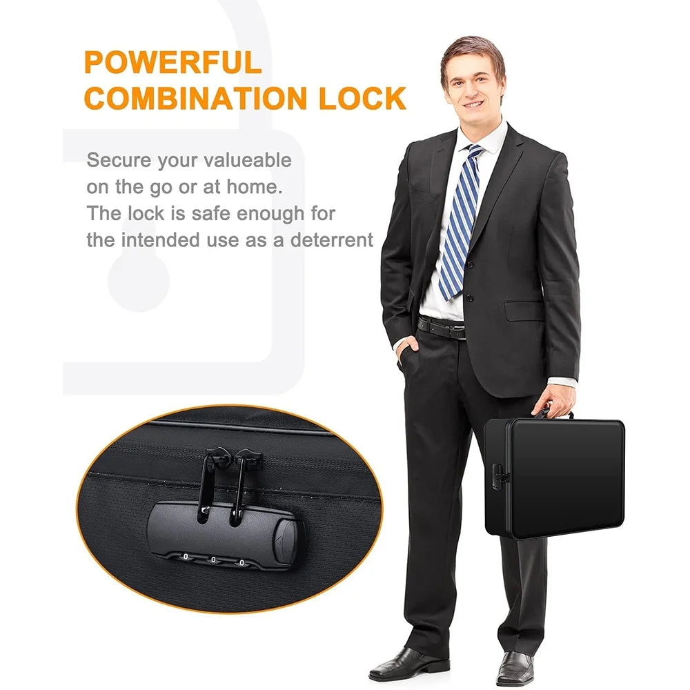 Fireproof Waterproof Document Organizer Box with Lock U54077